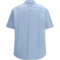 Blue Cotton Shortsleeve Shirt