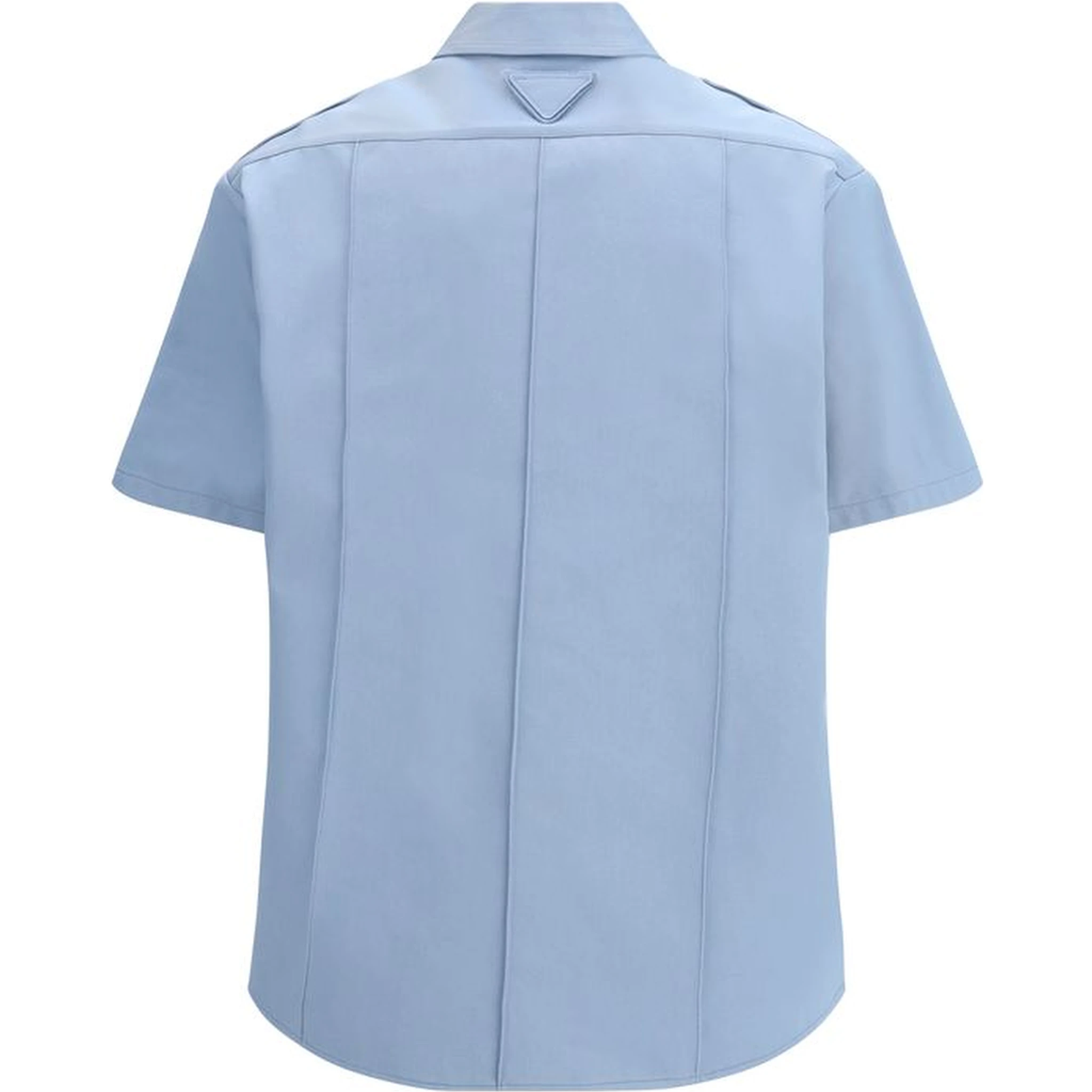 Blue Cotton Shortsleeve Shirt