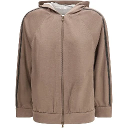 Brown Silk Sweatshirt