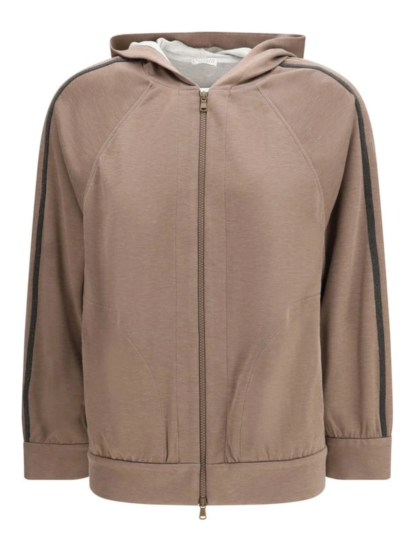 Brown Silk Sweatshirt