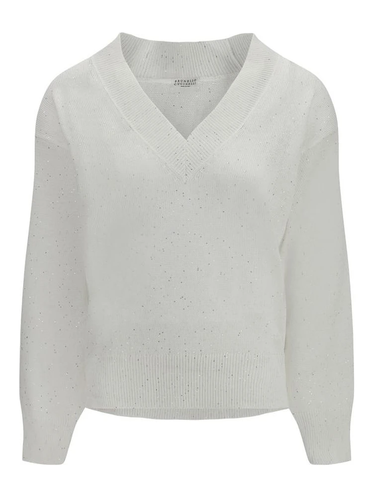 White Linen Sweatshirt