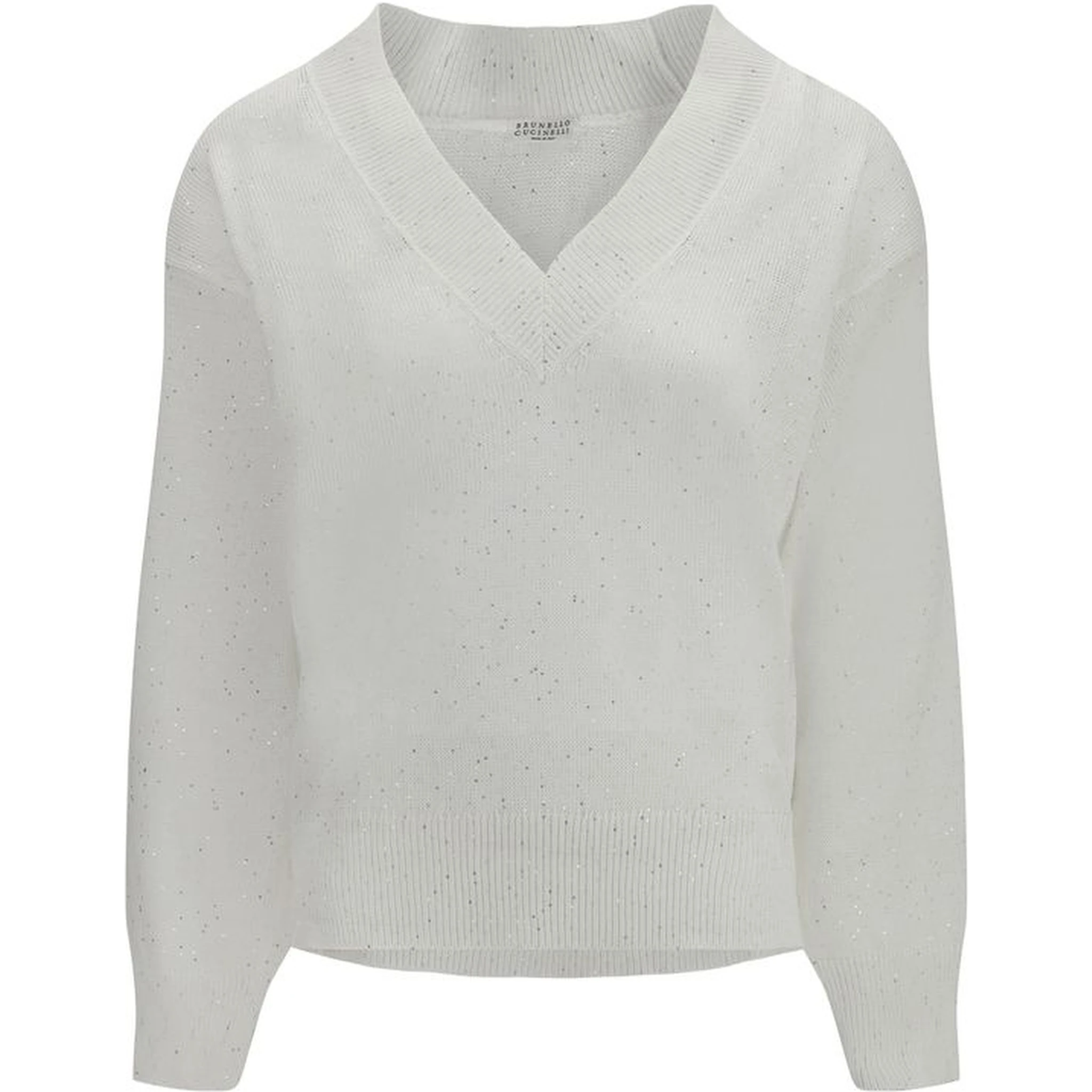 سويت شيرت أبيض من الكتان