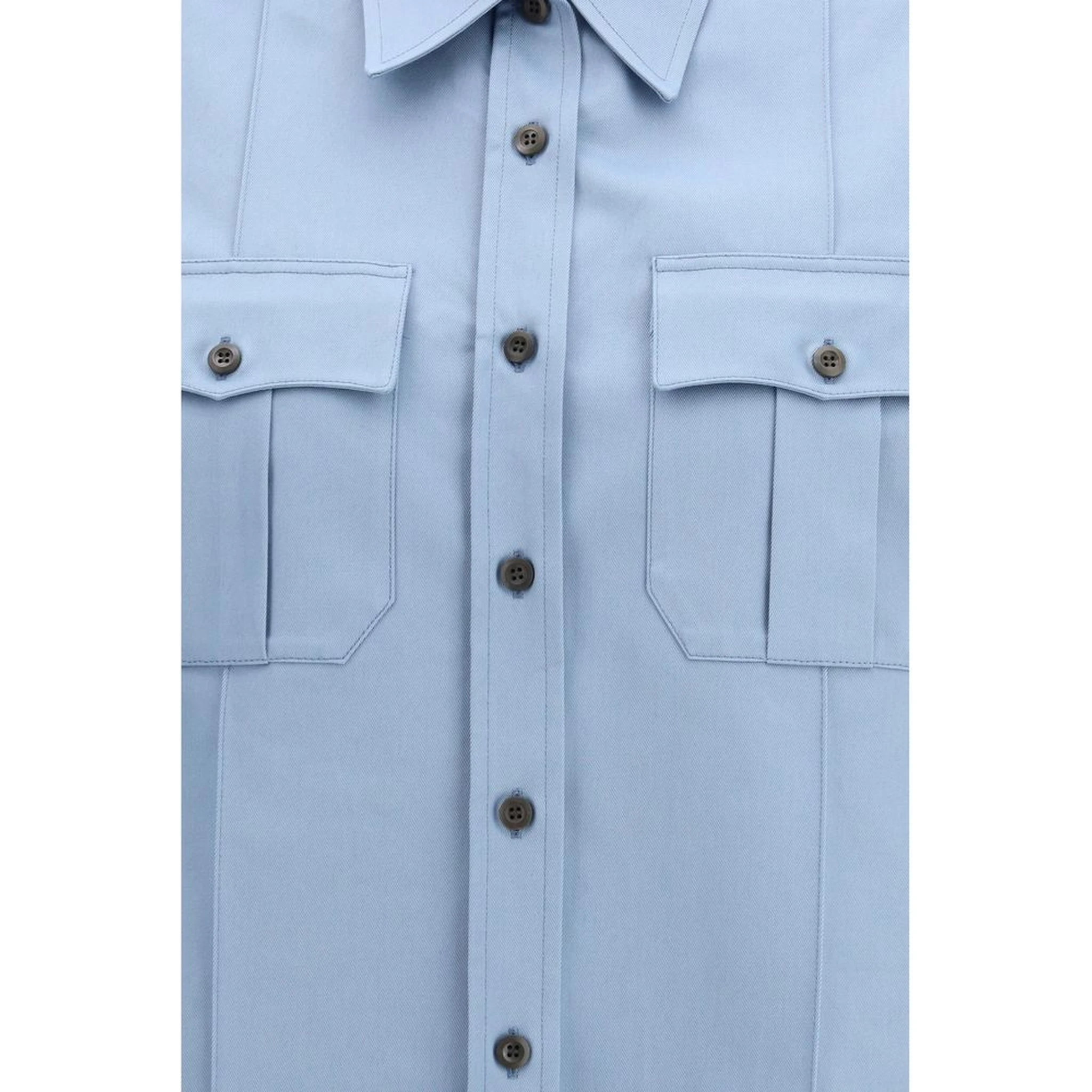 Blue Cotton Shortsleeve Shirt