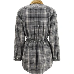 Gray Cotton Casual Dress