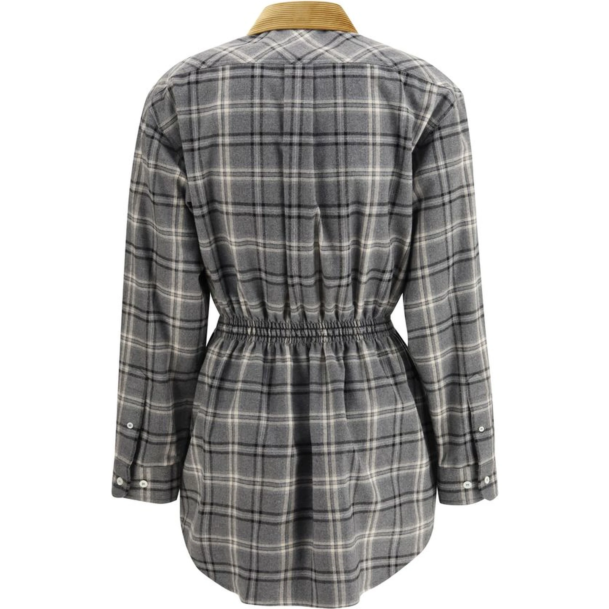 Gray Cotton Casual Dress