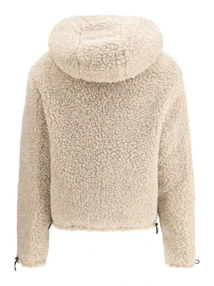 Beige Fleece Wool Full-Length Jacket alternative