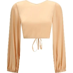 Orange Silk Blouse