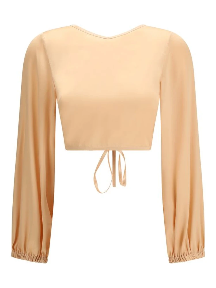 Orange Silk Blouse