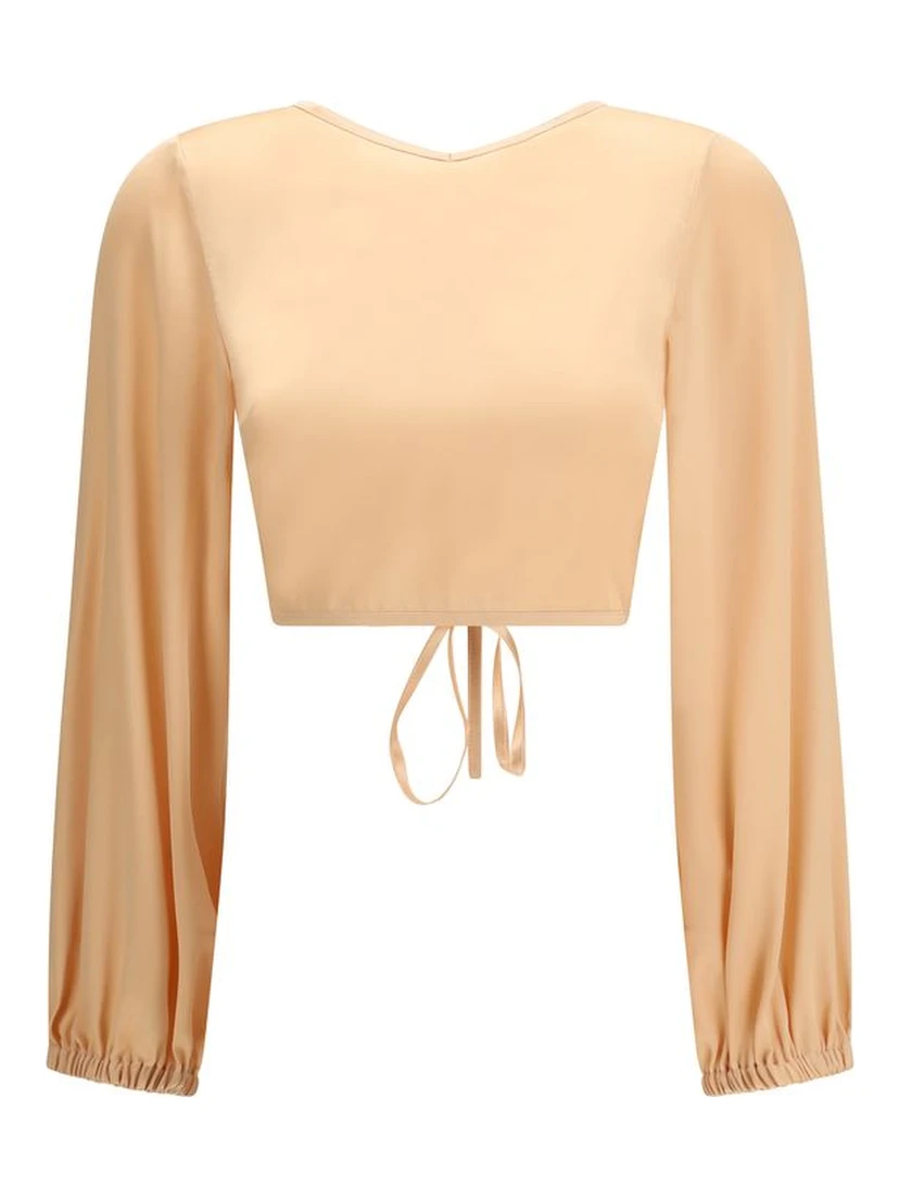 Orange Silk Blouse