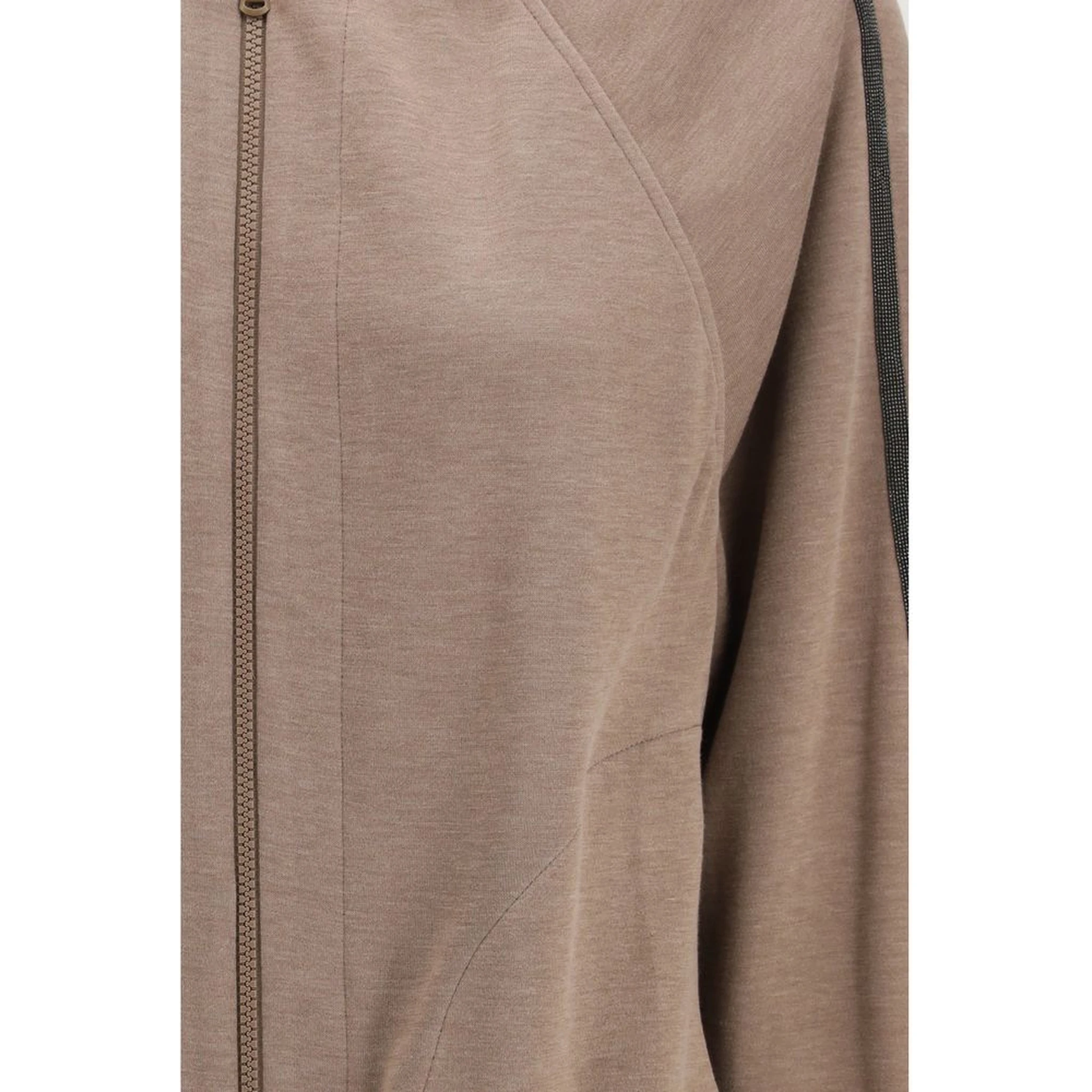 Brown Silk Sweatshirt