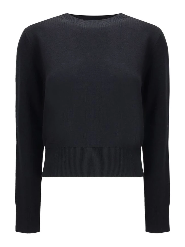 Black Merino Wool Sweatshirt