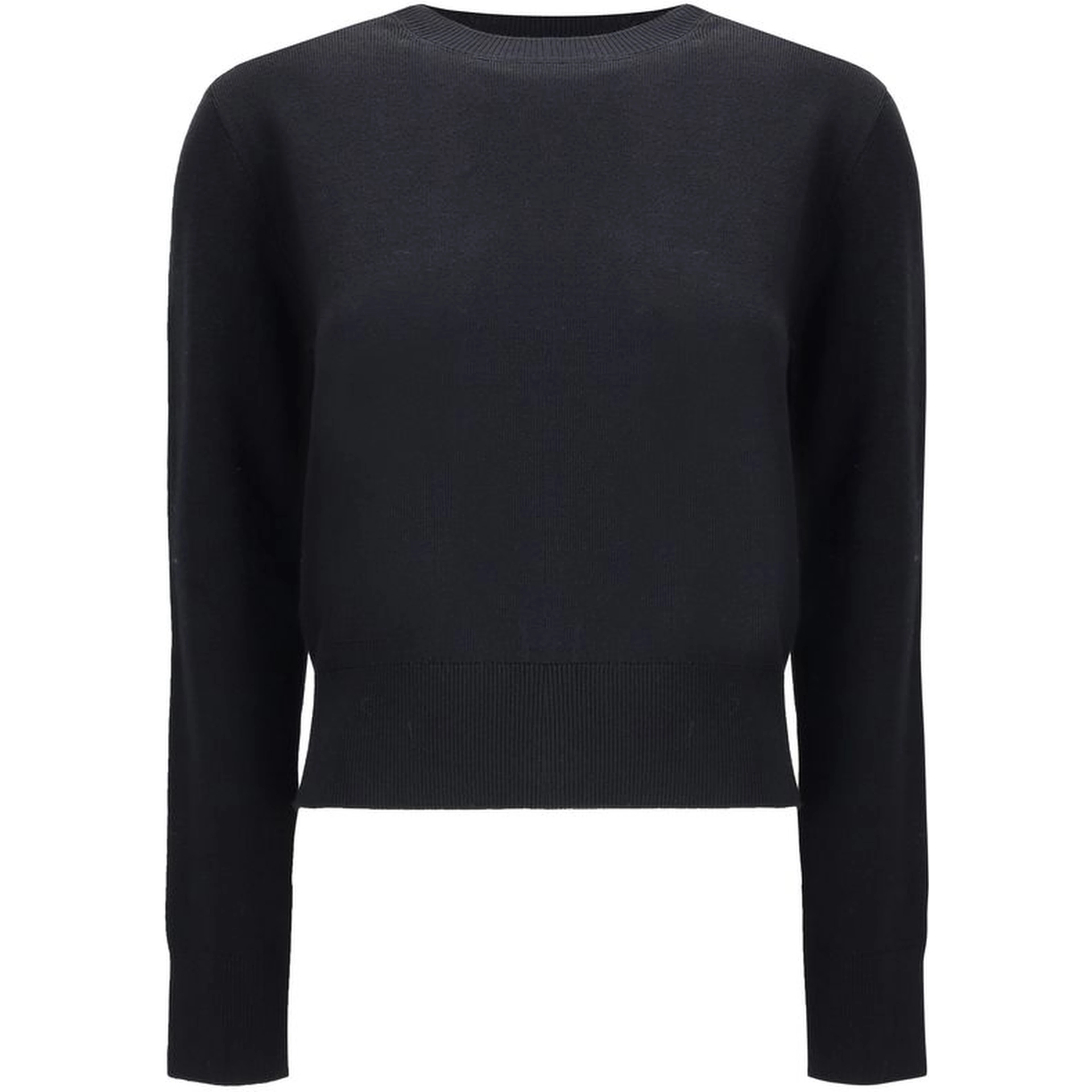 Black Merino Wool Sweatshirt