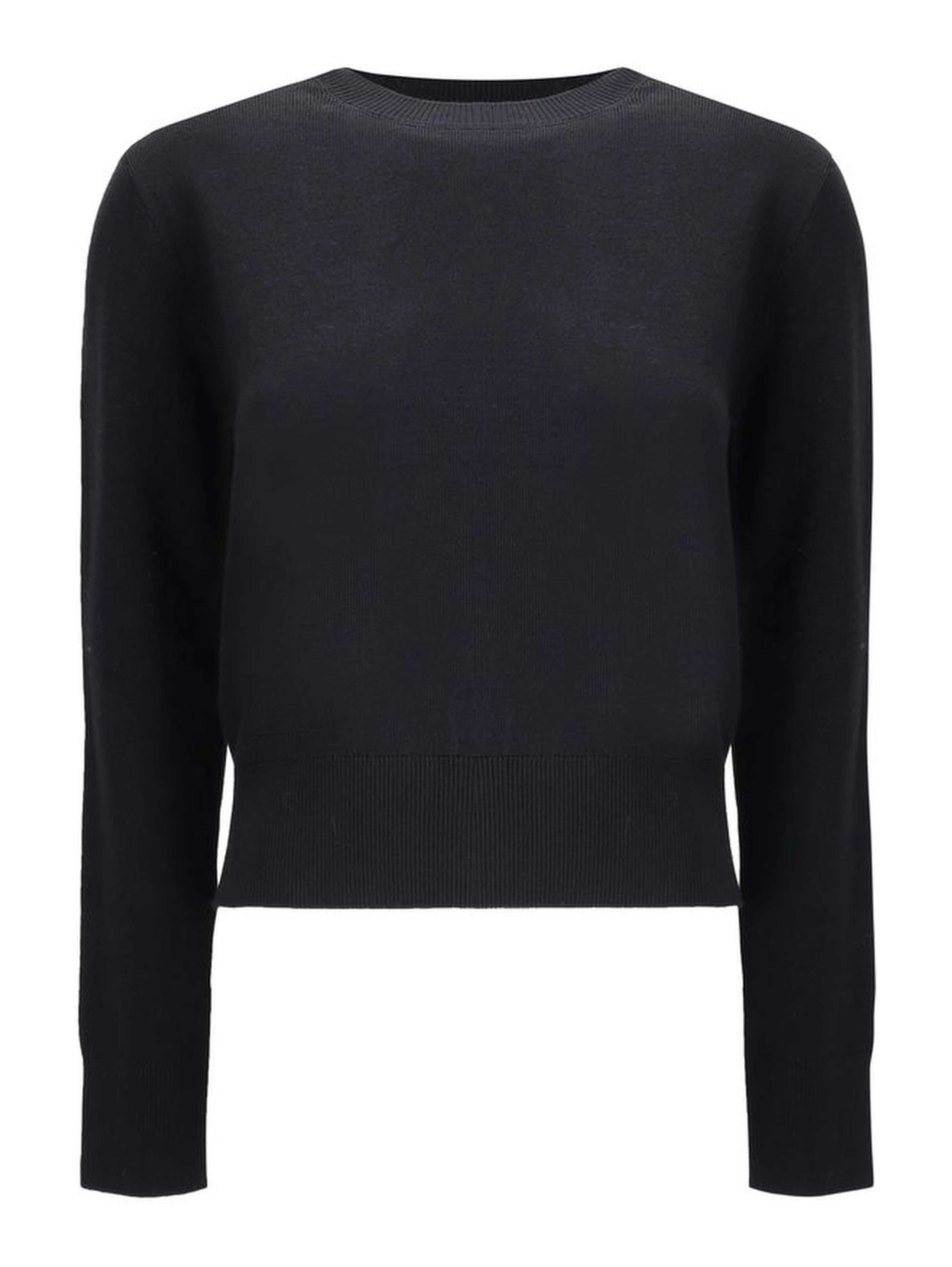 Black Merino Wool Sweatshirt