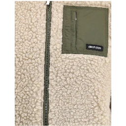 Beige Fleece Wool Full-Length Jacket
