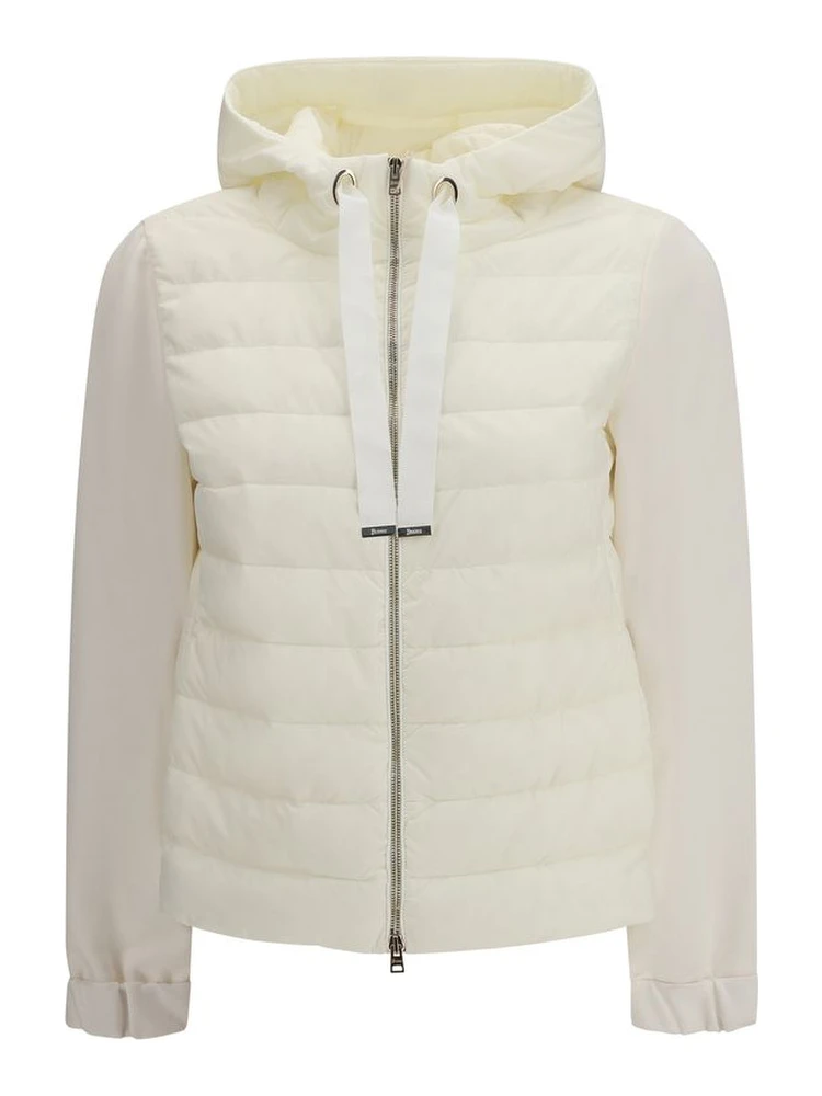 Beige Polyester Biker Jacket