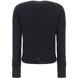 Black Merino Wool Sweatshirt