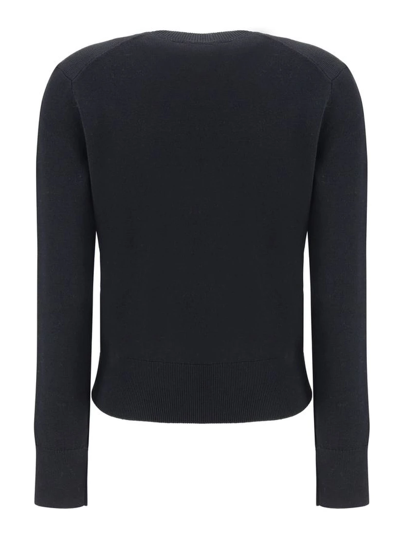 Black Merino Wool Sweatshirt
