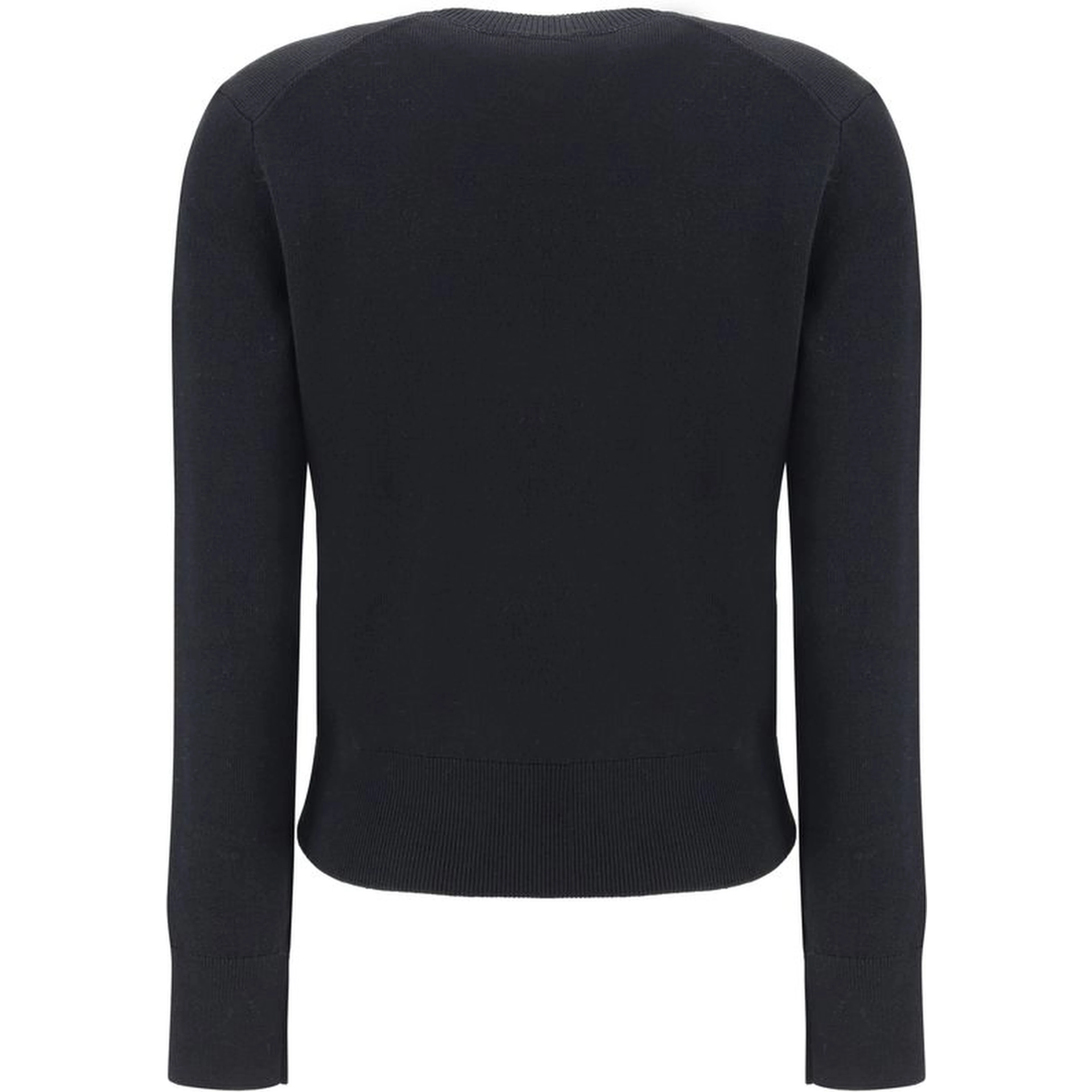 Black Merino Wool Sweatshirt