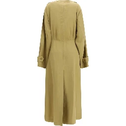 Beige Lyocell Trench Coat