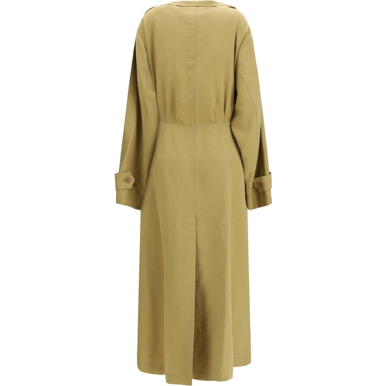 Beige Lyocell Trench Coat