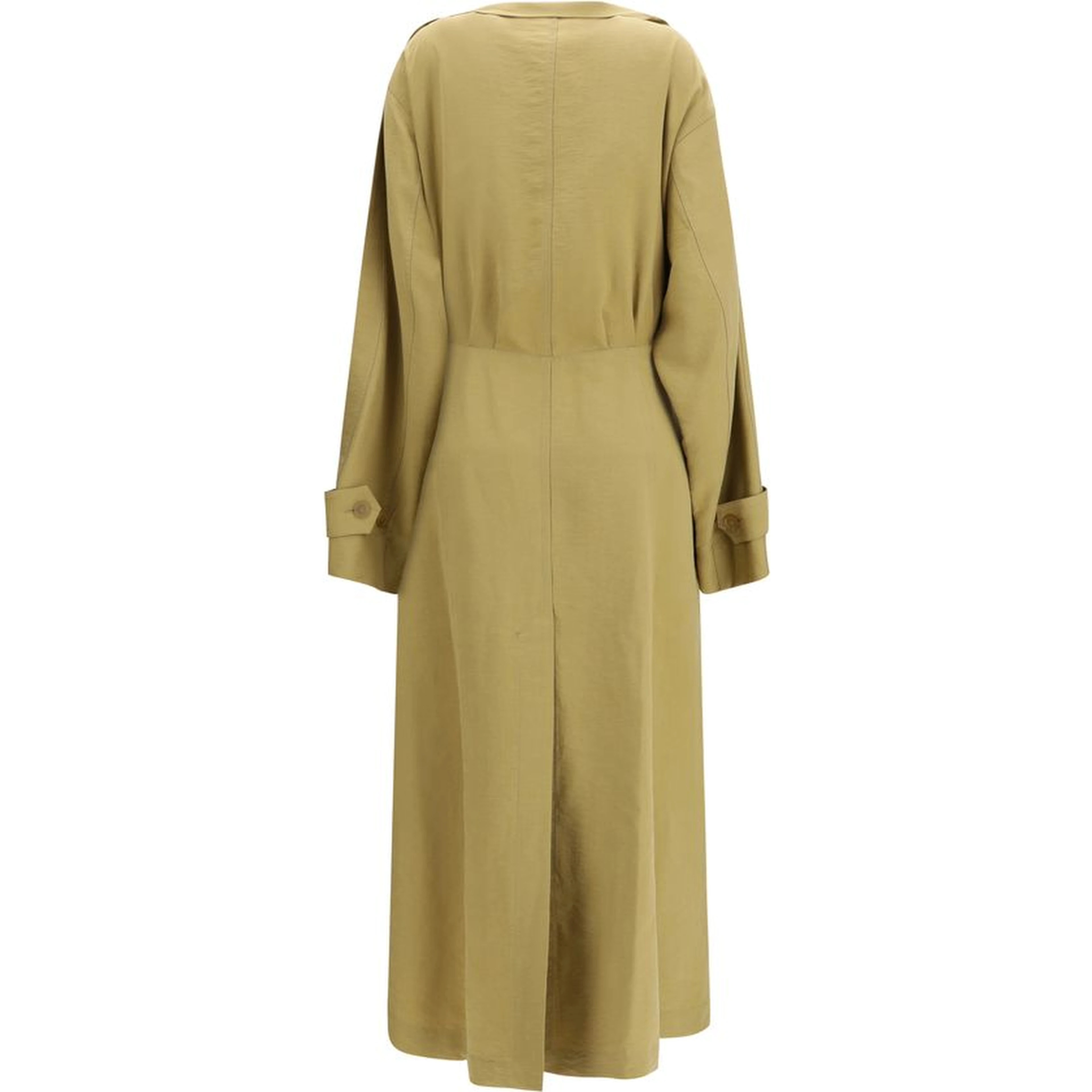 Beige Lyocell Trench Coat