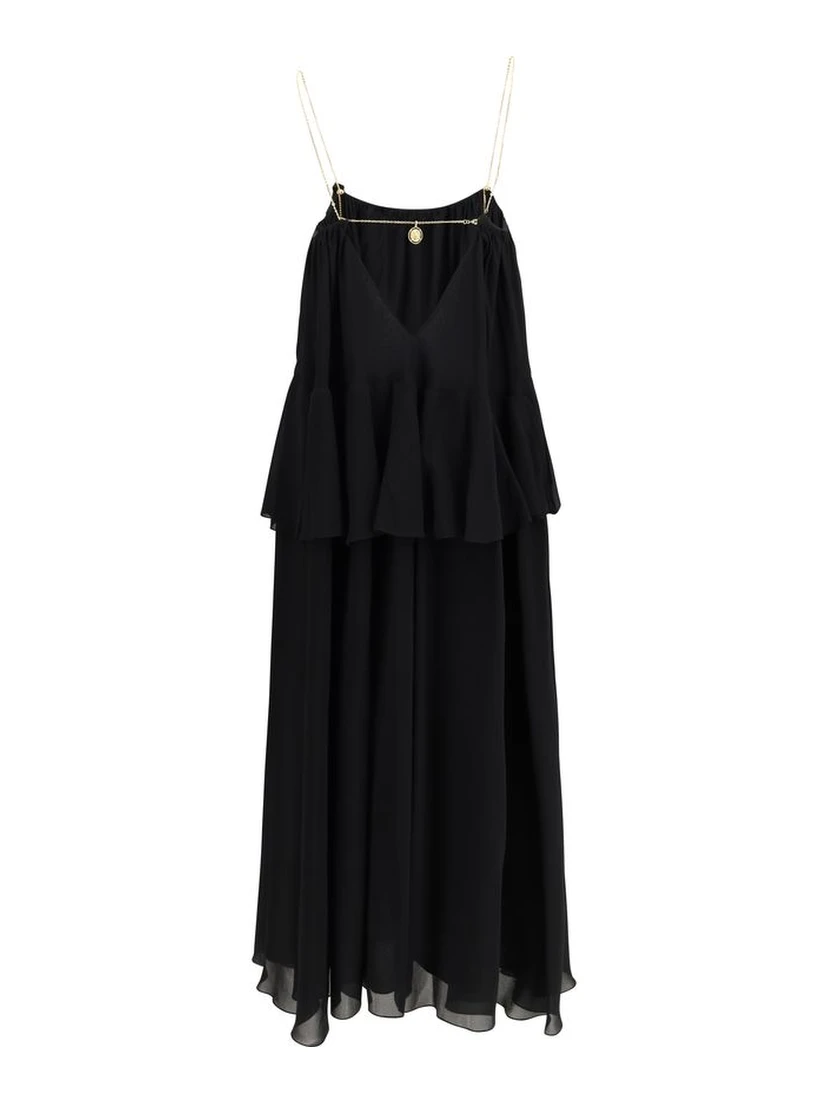 Black Silk Casual Dress