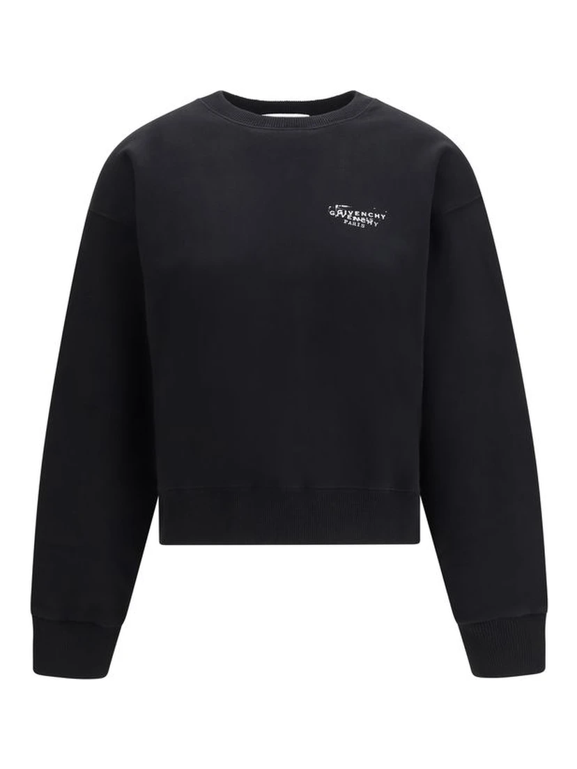 Black Cotton Sweatshirt