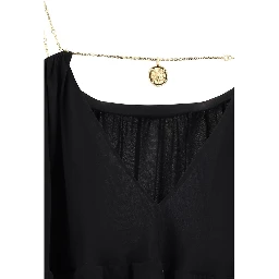 Black Silk Casual Dress
