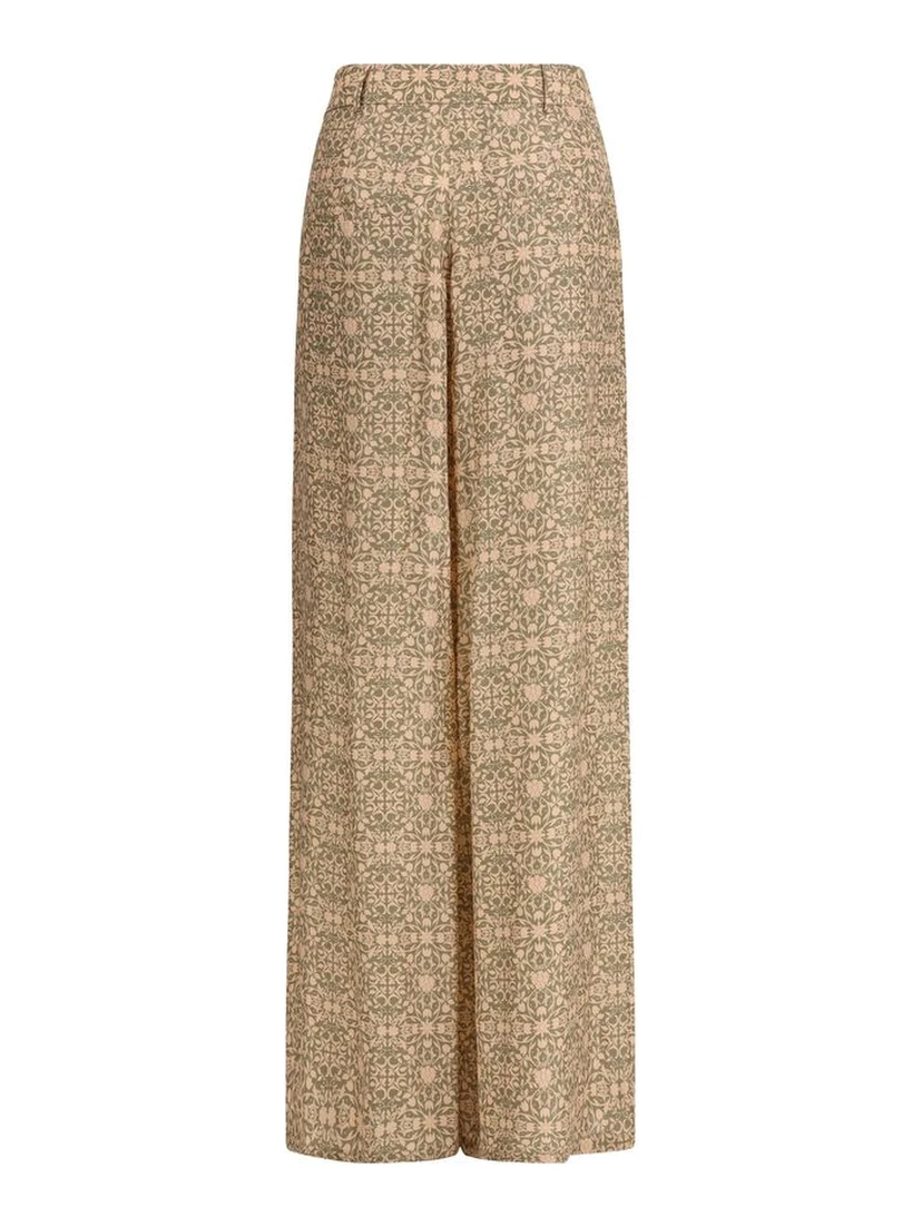 Multicolor Viscose Casual Pants