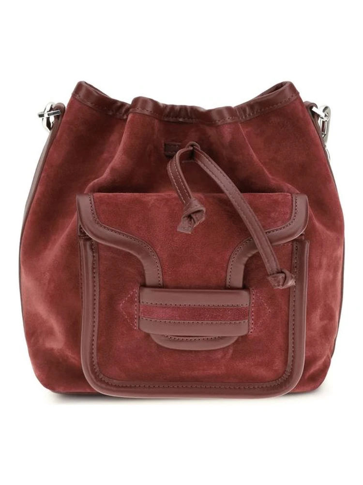 Bordeaux Calf Leather Bos Taurus Backet Bag