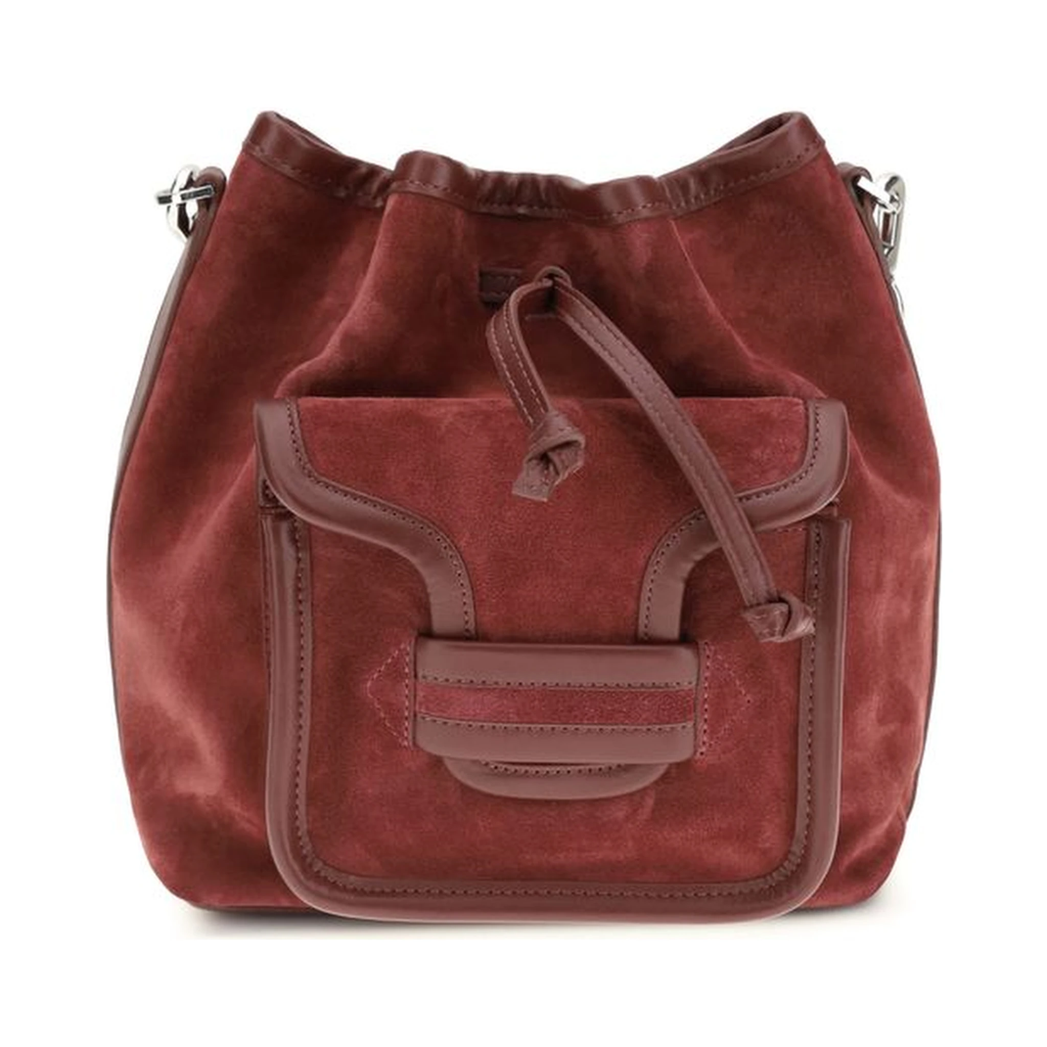 Bordeaux Calf Leather Bos Taurus Backet Bag