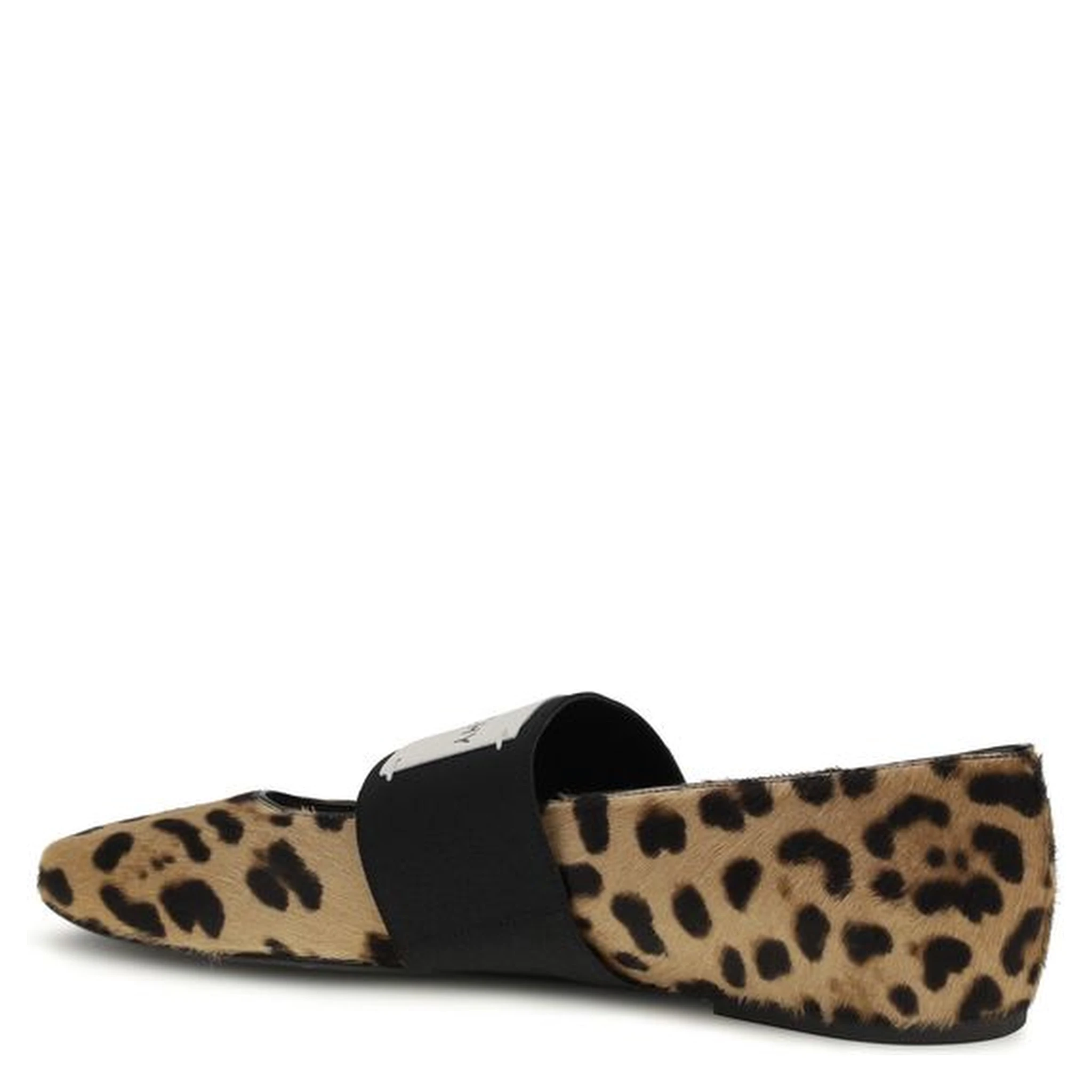 Beige Calf Leather Bos Taurus Ballet Flats