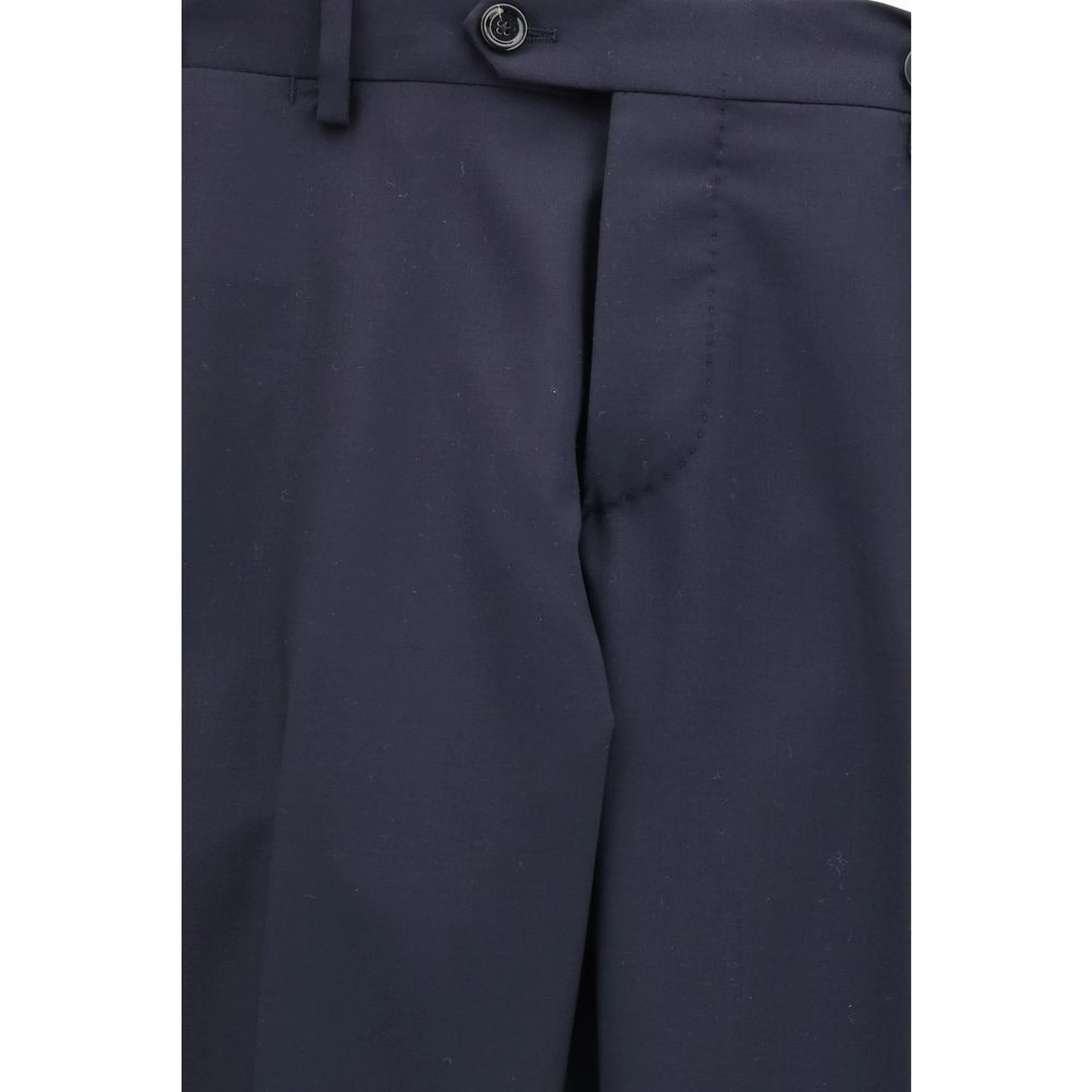 Blue Fleece Wool Two-Piece Suit