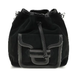 Black Calf Leather Bos Taurus Backet Bag