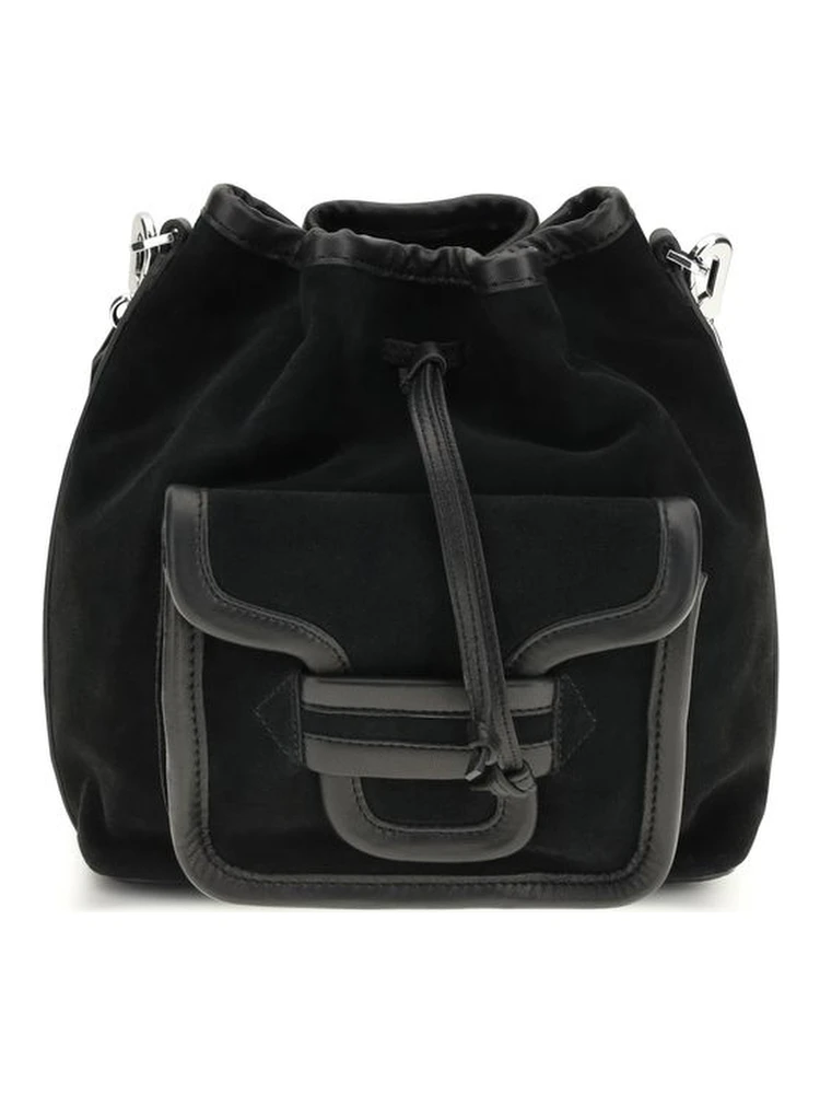Black Calf Leather Bos Taurus Backet Bag