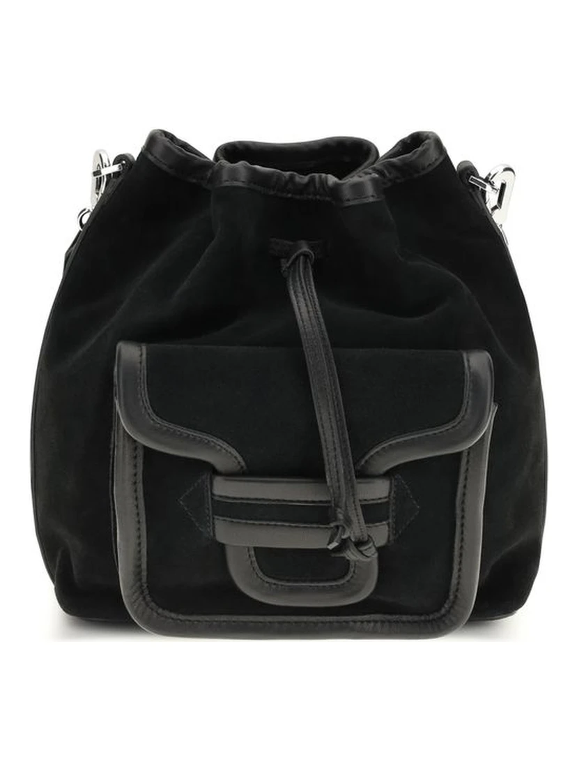 Black Calf Leather Bos Taurus Backet Bag