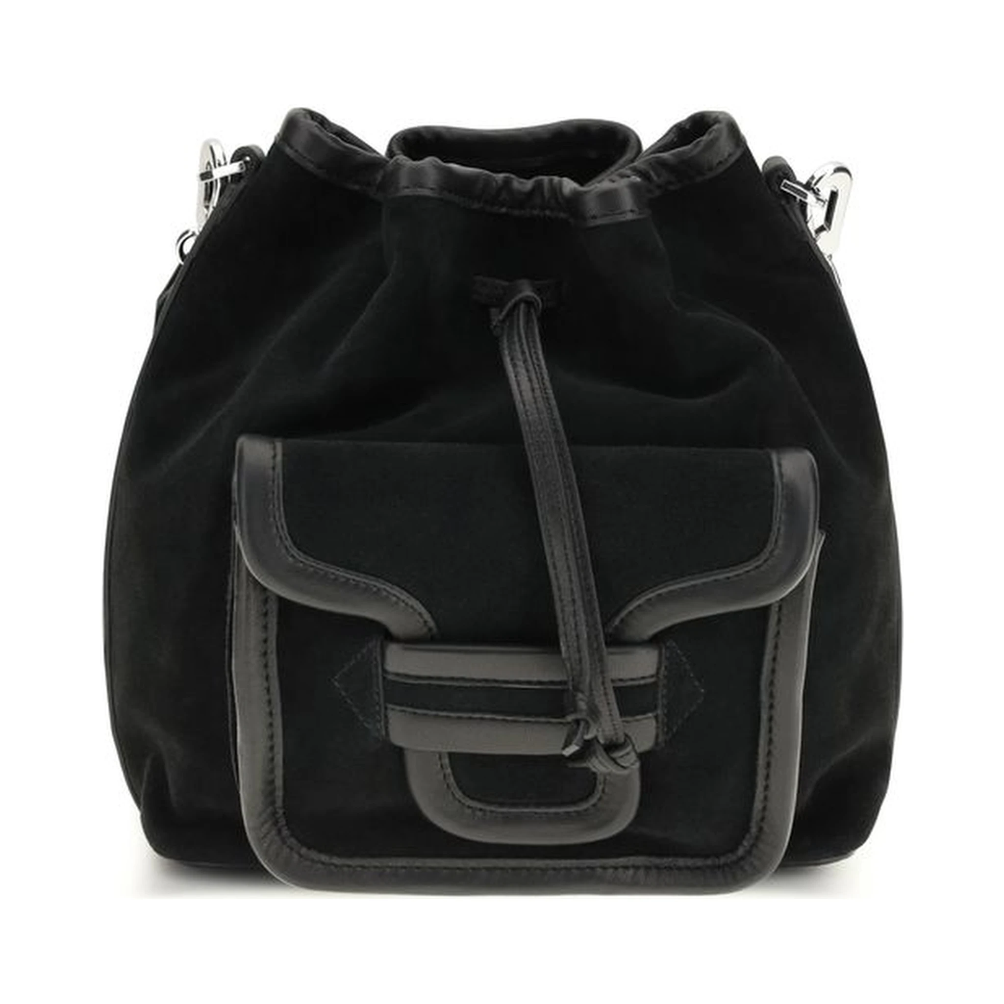 Black Calf Leather Bos Taurus Backet Bag