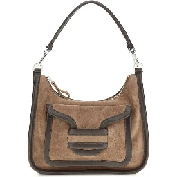 حقيبة كتف بوس توروس من جلد العجل البني