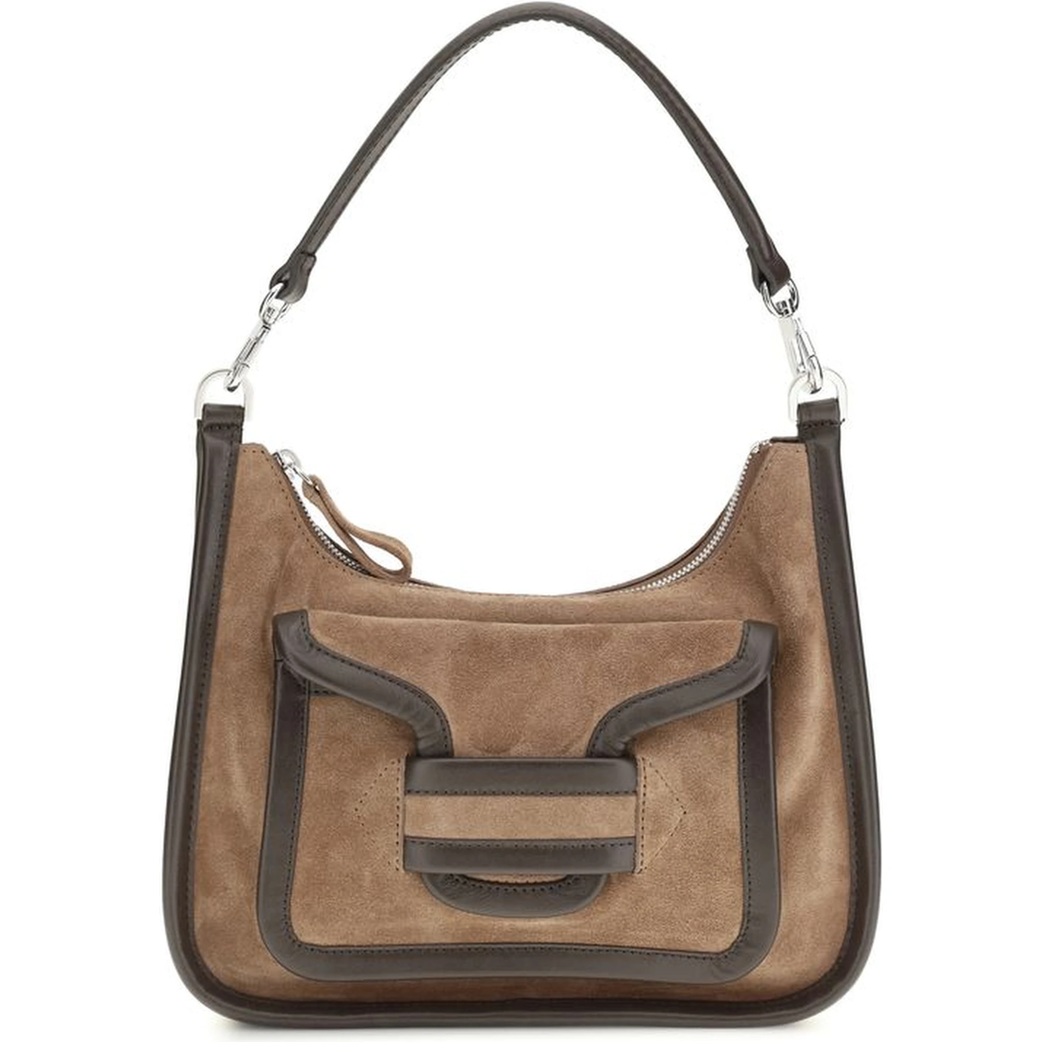 حقيبة كتف بوس توروس من جلد العجل البني