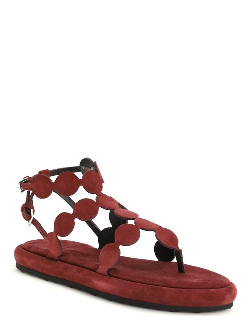Brown Calf Leather Bos Taurus Platform Sandals