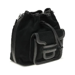 Black Calf Leather Bos Taurus Backet Bag