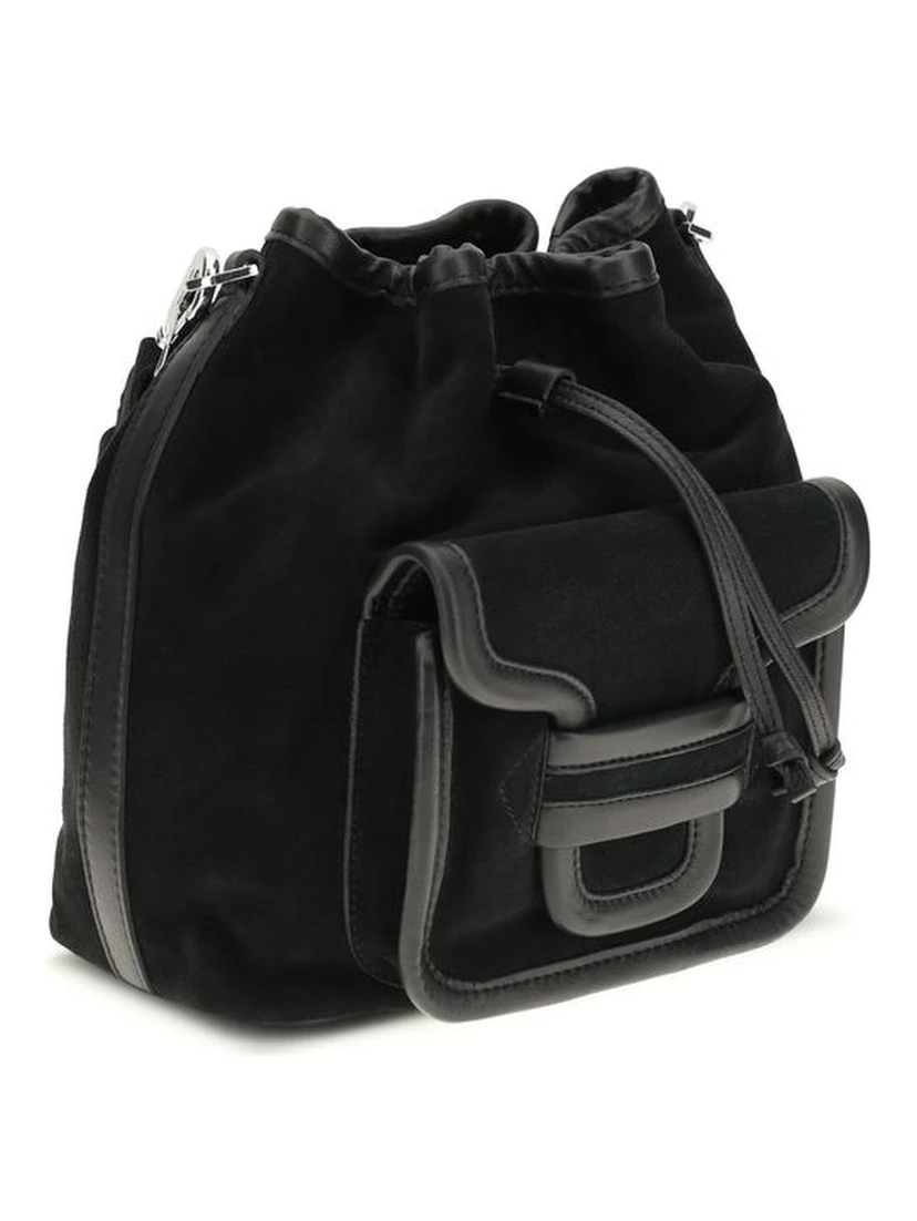 Black Calf Leather Bos Taurus Backet Bag