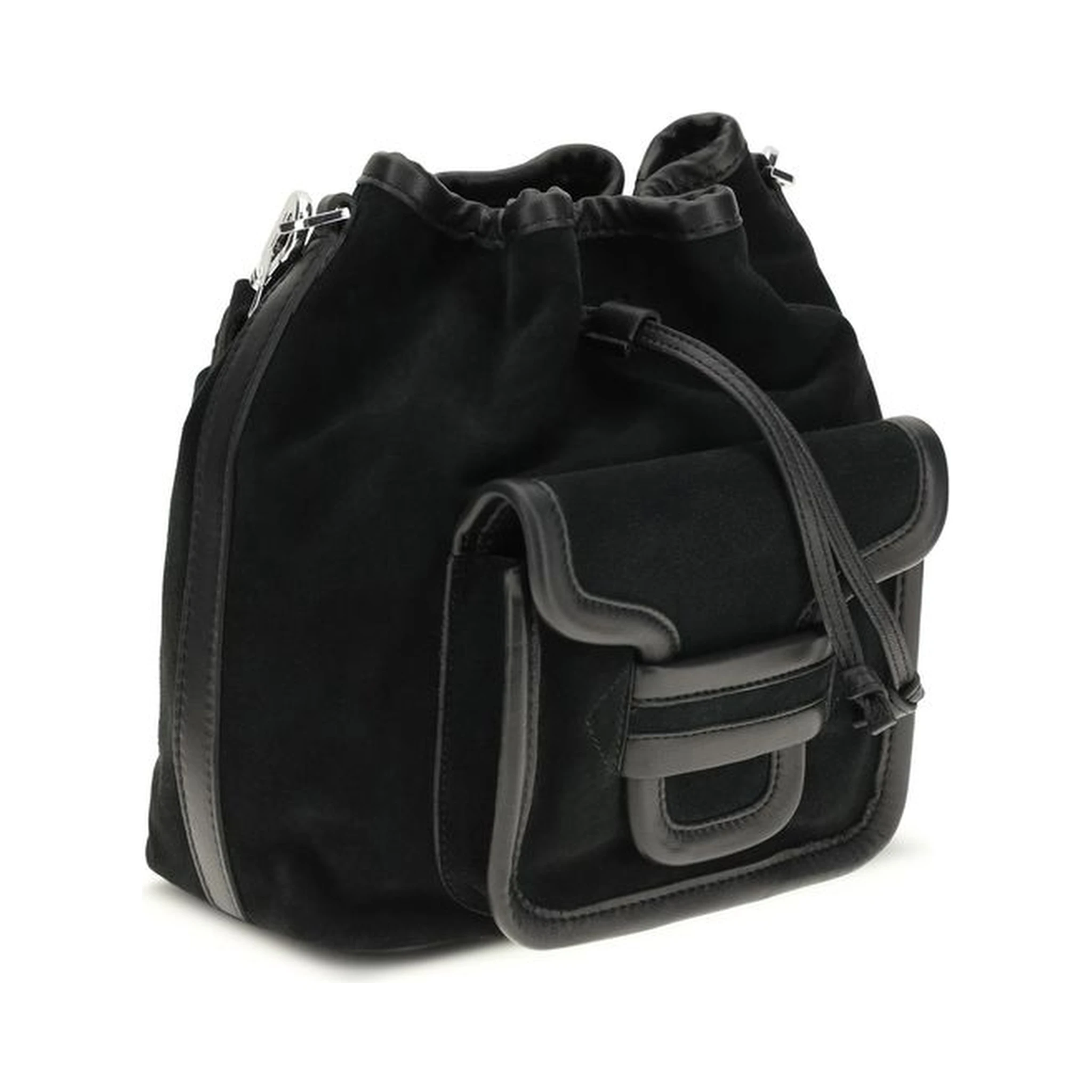 Black Calf Leather Bos Taurus Backet Bag