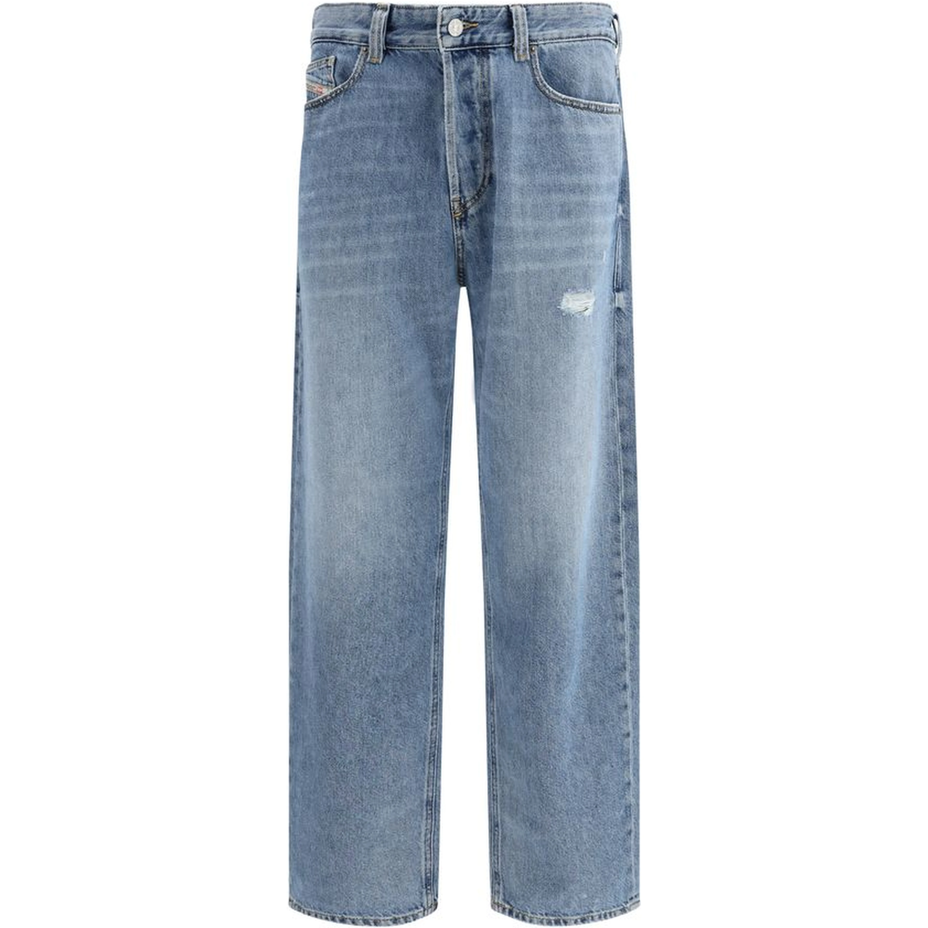 Blue Cotton Relaxed Fit Jeans