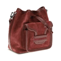Bordeaux Calf Leather Bos Taurus Backet Bag