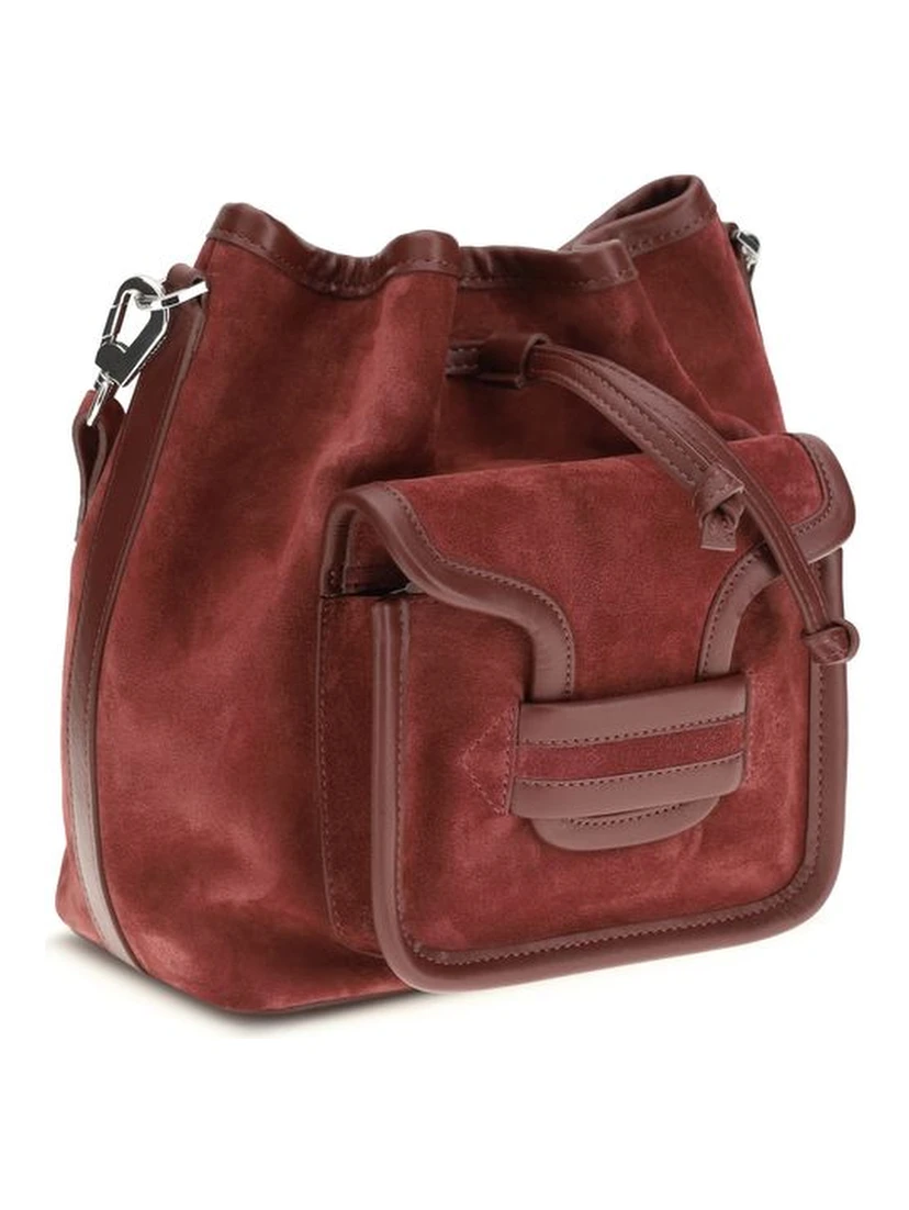 Bordeaux Calf Leather Bos Taurus Backet Bag