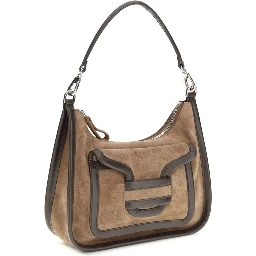 حقيبة كتف بوس توروس من جلد العجل البني