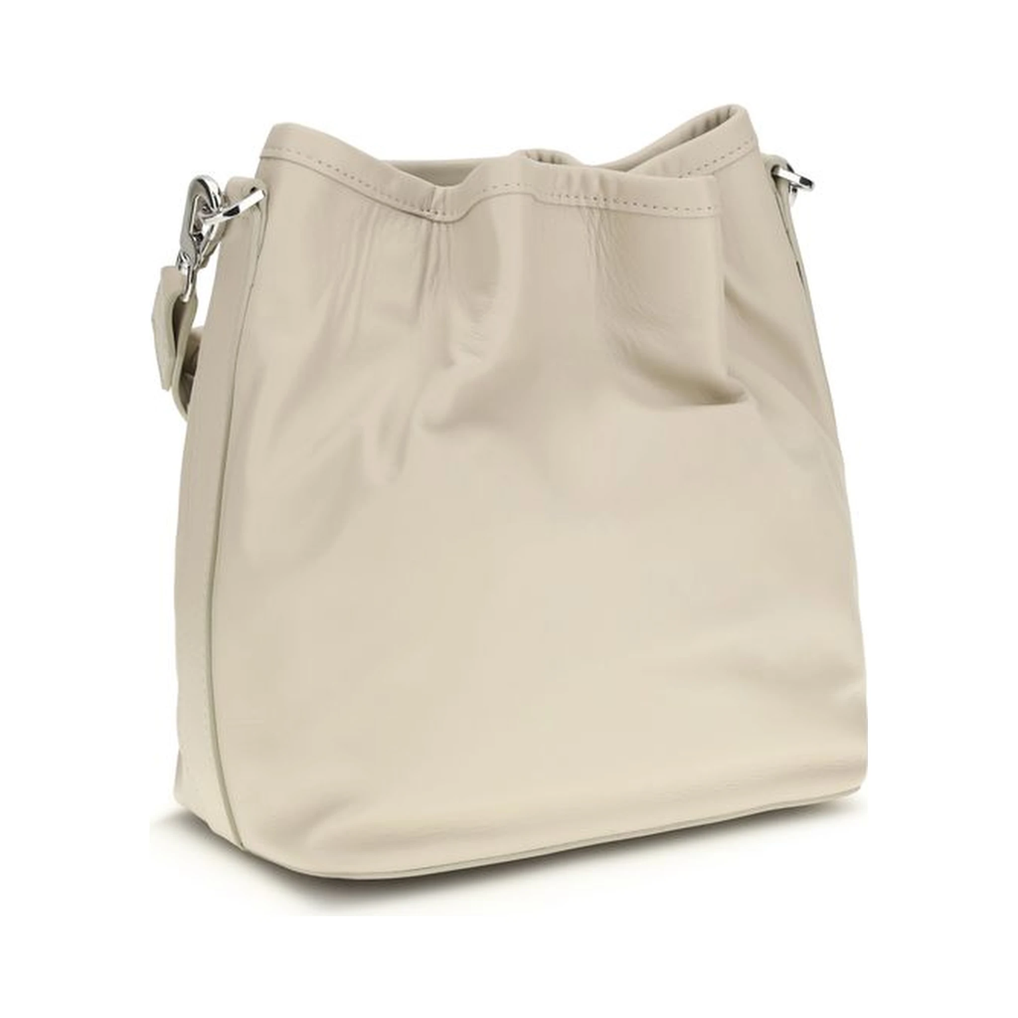 Beige Calf Leather Bos Taurus Backet Bag
