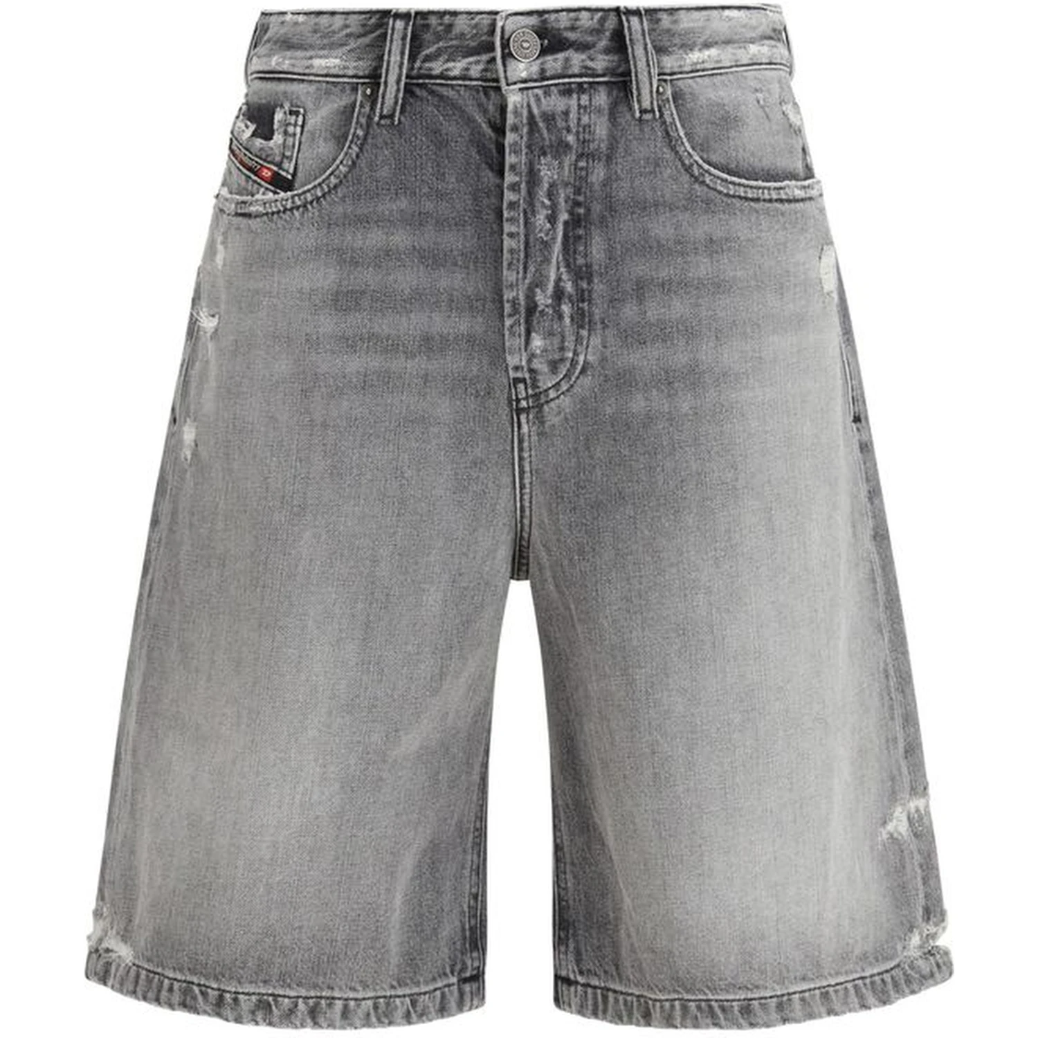 Gray Cotton Bermuda Shorts
