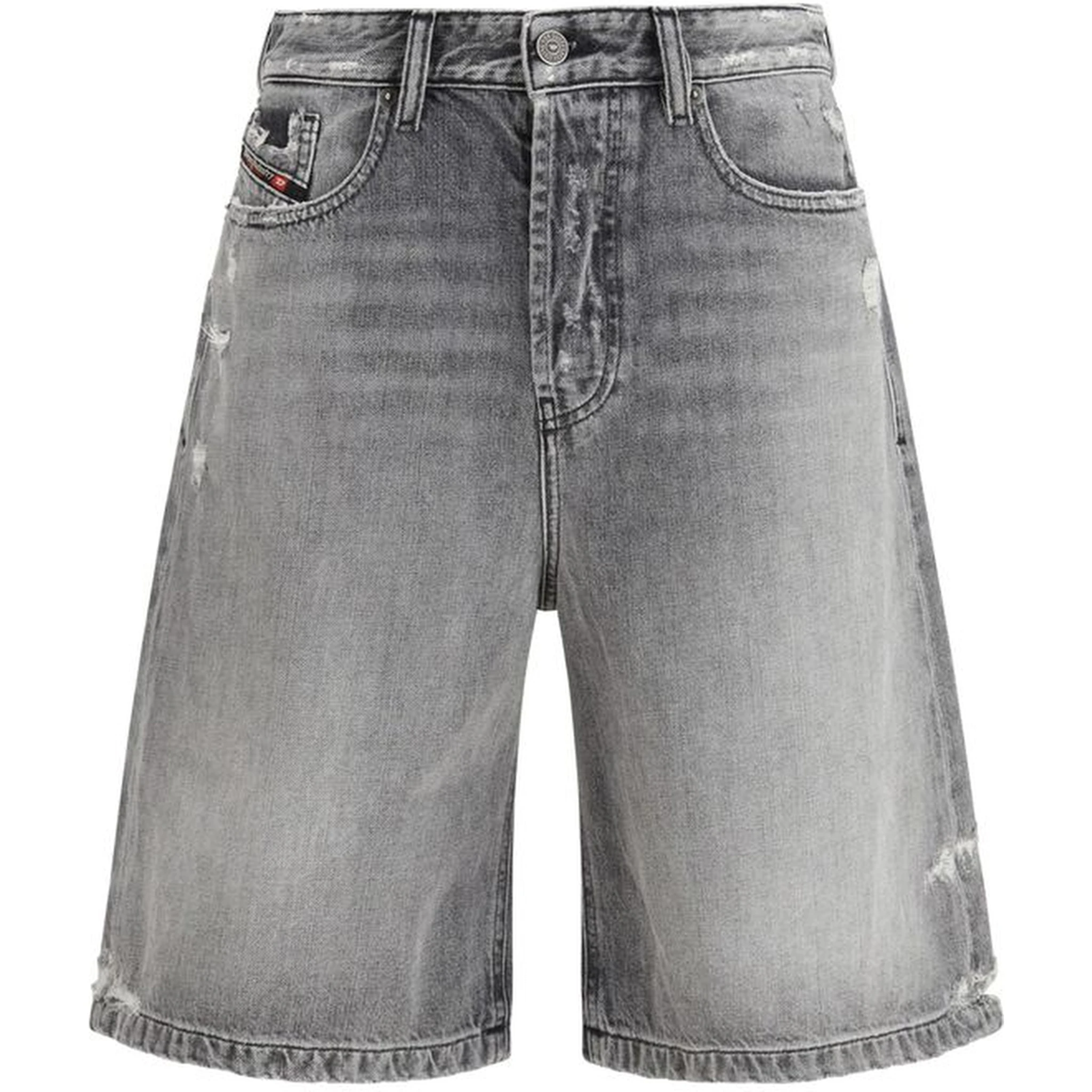 Gray Cotton Bermuda Shorts